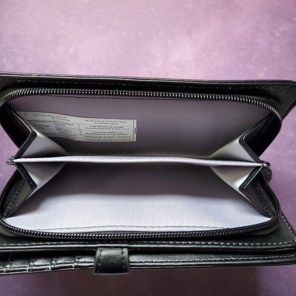 Owl Garden Wallet NWT - Black Vegan Leather - Shagwear - Picture 5 of 9